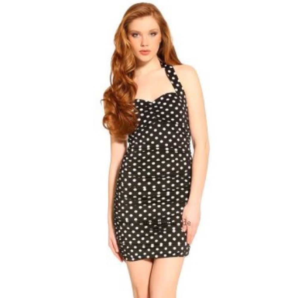 Jet Black Polka Dots Dress!